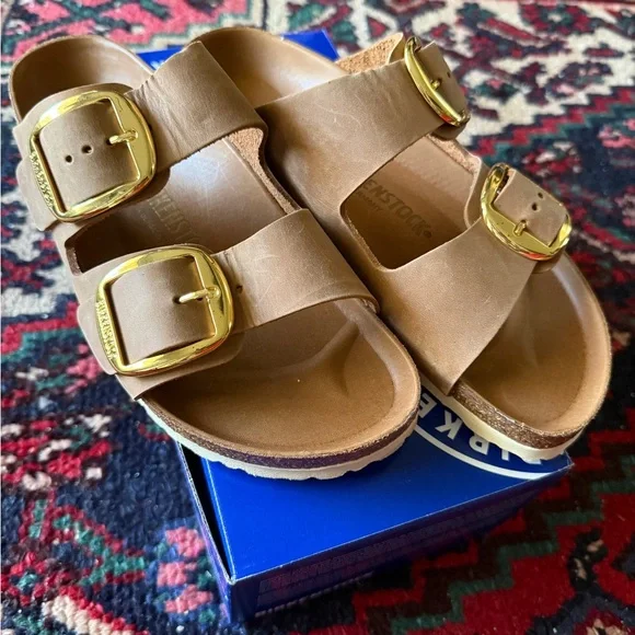 Birkenstock Arizona Big Buckle in Cognac - Picture 3 of 11